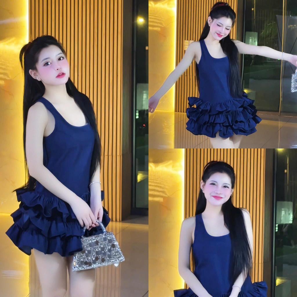 เดรสยีนส์ babydoll Slim F57 - Thu Shop Dress