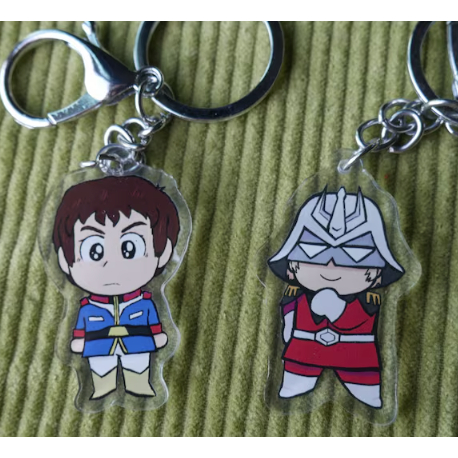 กันดั้ม Char Aznable Amuro Ray เสน่ห์อะคริลิค 2 นิ้ว