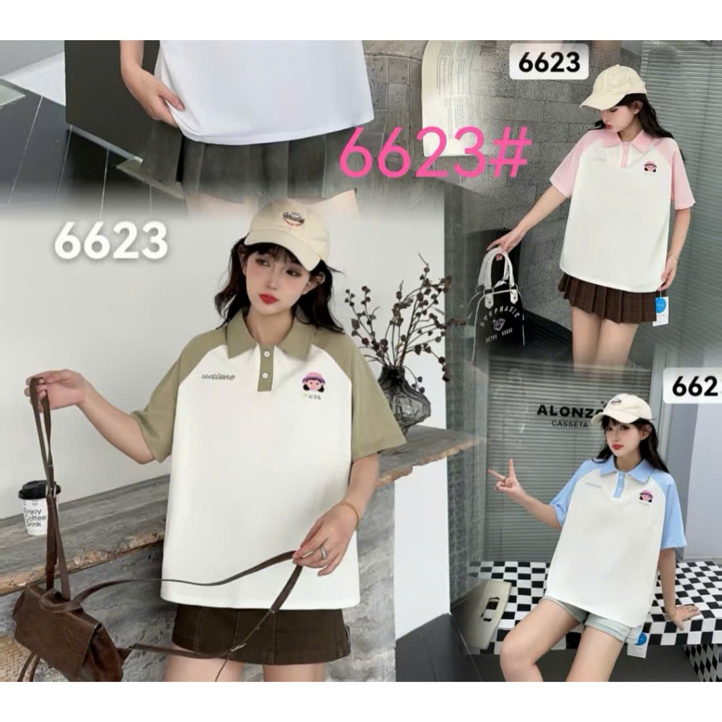 เสื้อโปโล BIGSIZE QCCC แขนประกอบ CG - 6623