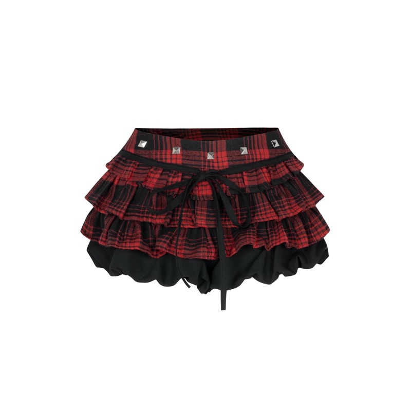 BLACK PUMPKIN CARROT SHORT SKIRT พร้อมปุ่ม - กระโปรงขนาดเล็กของแท้ ASTERACEA