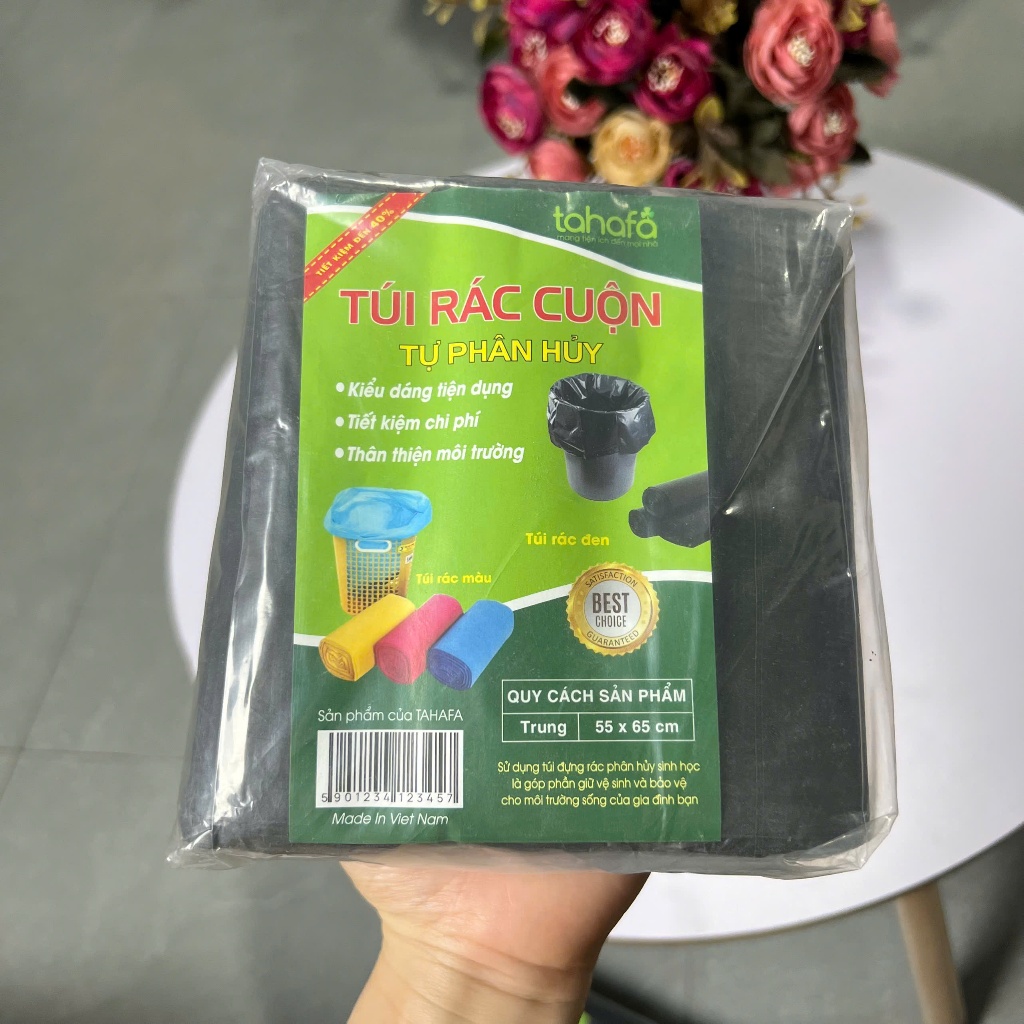 ชุดถุงขยะสีดําย่อยสลายได้เป็นมิตรกับสิ่งแวดล้อม 3 ม้วน ขนาด 55 ซม. x 65 ซม. My Home DN365