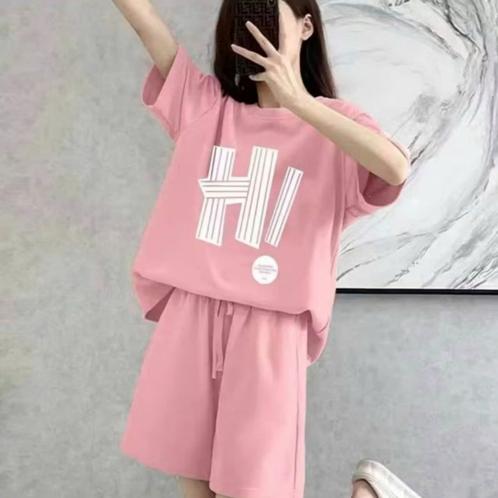 Hi PRINTED เสื้อผ้าชุดเสื้อผ้าสําหรับเด็ก GOING TO SCHOOL และเล่นในฤดูร้อน