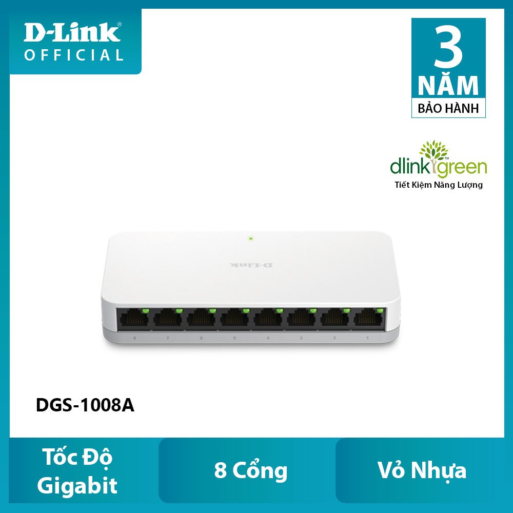 D-Link Switch Network Splitter DGS-1008A/DGS-1005A I 8-5 RJ45 Port 10/100/1000Mbps I ไม่ต้องใช้การกํ