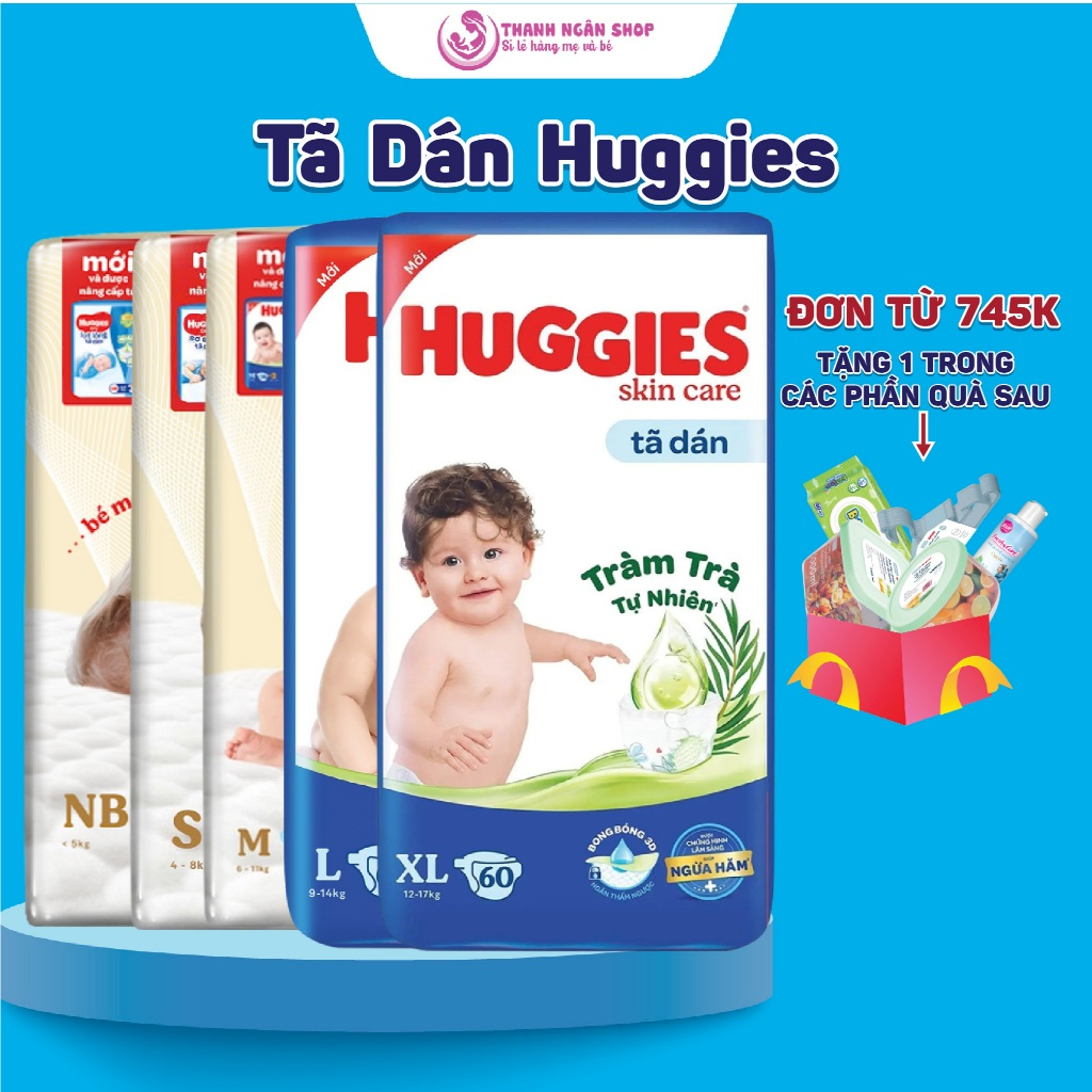 Huggies Skin Care Natural Tea Tree Diapers ทุกขนาด - ผ้าอ้อมเด็ก Huggies Skin Perfect - ร้าน Thanh N