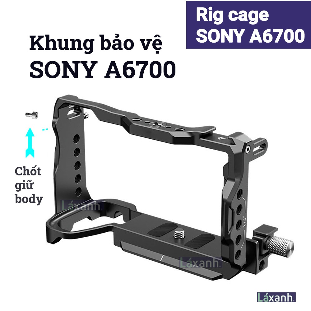 Sony A6700 Poyinco | กรอบป้องกันกรงRig สําหรับกรงกล้องวิดีโอ, handcase grip lplate, ฐานเหล็กกันรอยขี