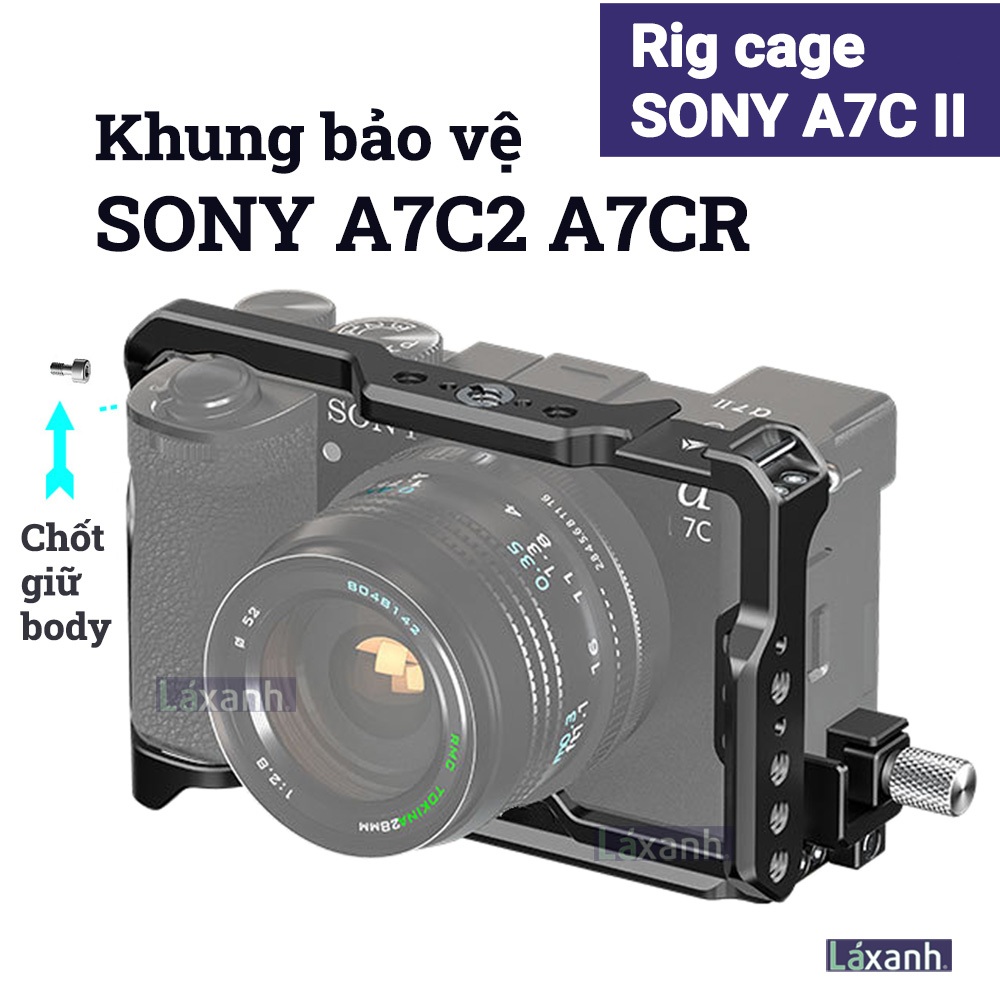Sony A7c2 A7cR Poyinco | Rig กรงกรอบป้องกัน Sony Alpha ILCE A7c2 A7cR a7c mark 2 ii อุปกรณ์เสริมกล้อ