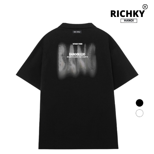 Richky Hanoi Premium Polo Collared T-Shirt Tee Abstract Art Bangouluo Abstract Art