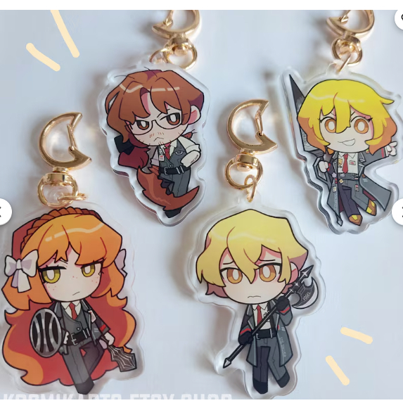 Limbus Company พวงกุญแจอะคริลิค sinner ตอนที่ 1 [ Don quixote, Ishmael, Gregor, Sinclair ]