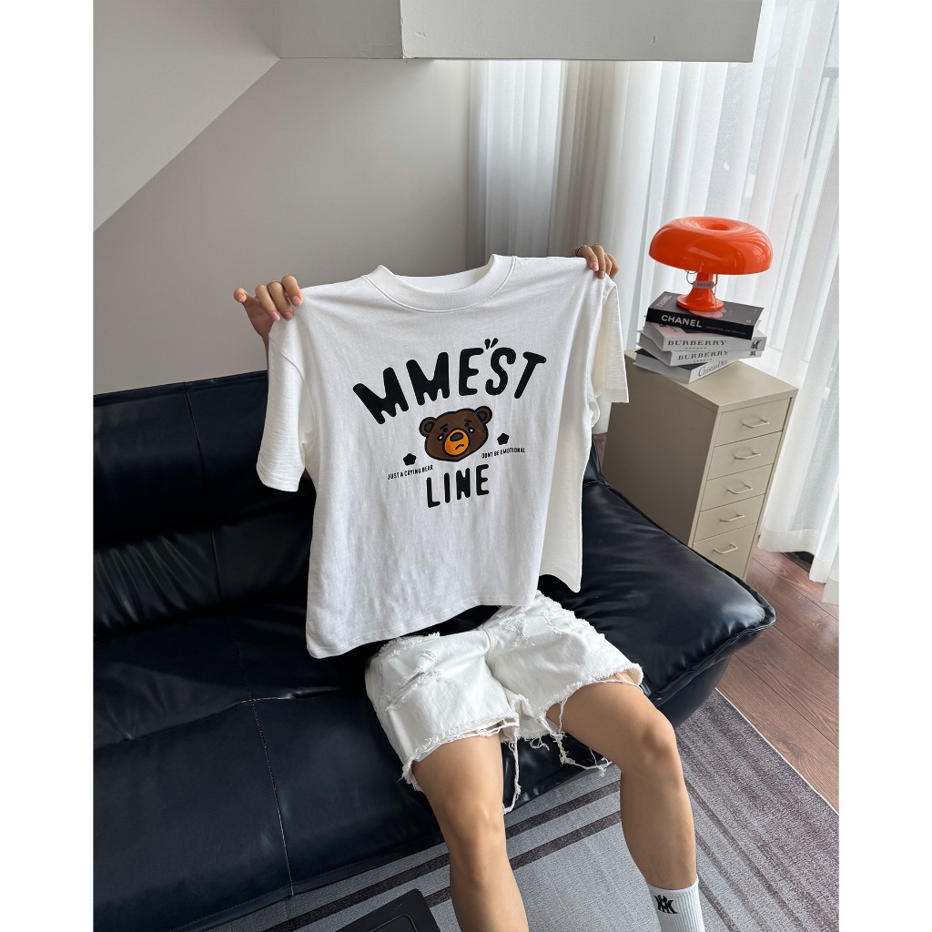 เสื้อกล้าม “CRYING BEAR” เสื้อยืดลาย Boxy ผ้า Premium Cotton ราคา ถูกที่สุด ดีลบีเคเค แกลเลอรีภาพที่ 3