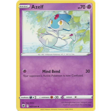 [การ์ดโปเกมอน TCG] Azelf - 067/189 - Uncommon
