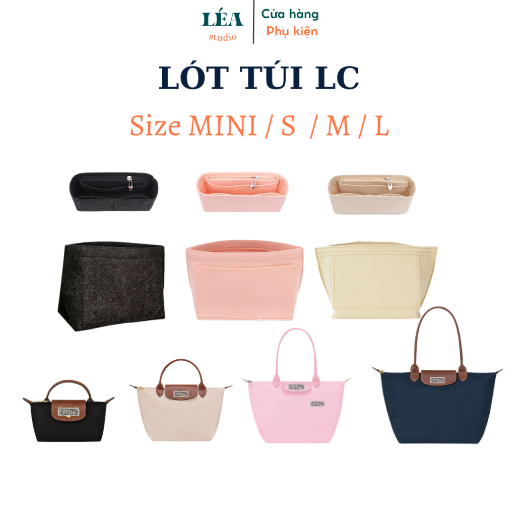 [LÉA GLASSES] LC tote Bag Liner size XS Mini SML Standing Form พร้อมตัวแบ่งสะดวก