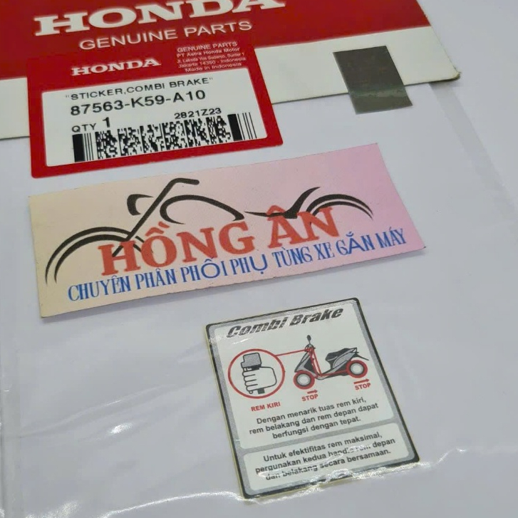 ปั๊มมิเตอร์เบรก Combi บน Vario 2015 2016 2017 คอ _ 87563-K59-A10 _ PT HONG AN