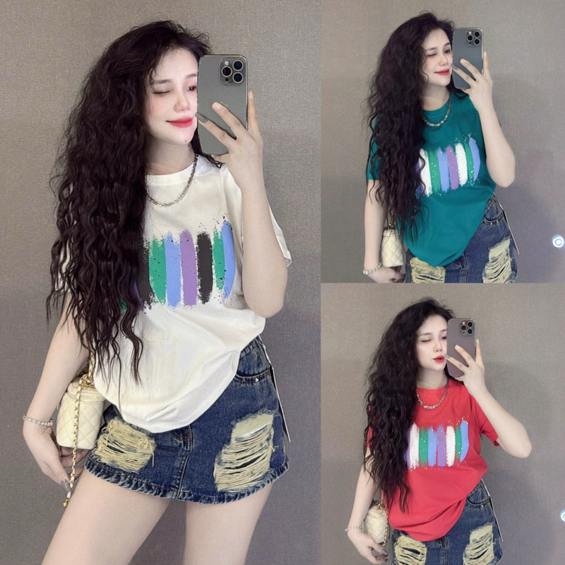 เสื้อยืดผู้หญิงไทย สีผสม MEDIUM (COTTON B2805)