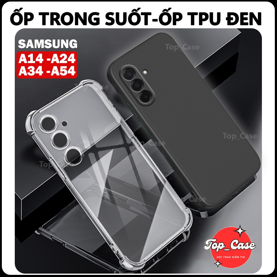 Samsung A14, A24, A34, A54 5G กันกระแทก, เคสใส, การป้องกันกล้องที่ครอบคลุม