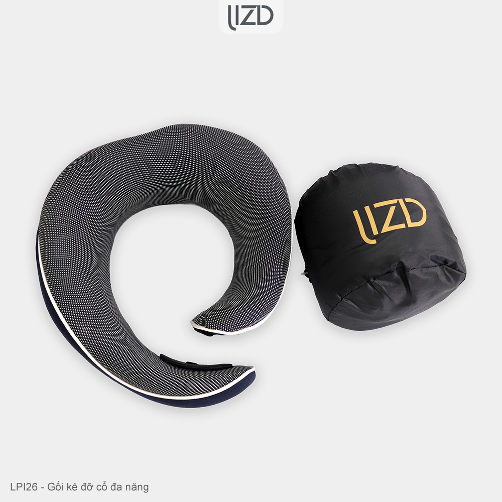 หมอนรองคออเนกประสงค์, เมมโมรี่โฟมคุณภาพสูง, กอดคอตามหลักสรีรศาสตร์ - 28x14x28cm - LPI26