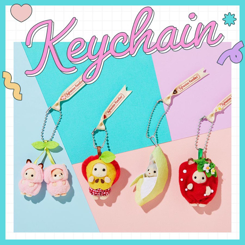 พวงกุญแจตัวละคร Sylvanian Families อุปกรณ์เสริมสายโทรศัพท์