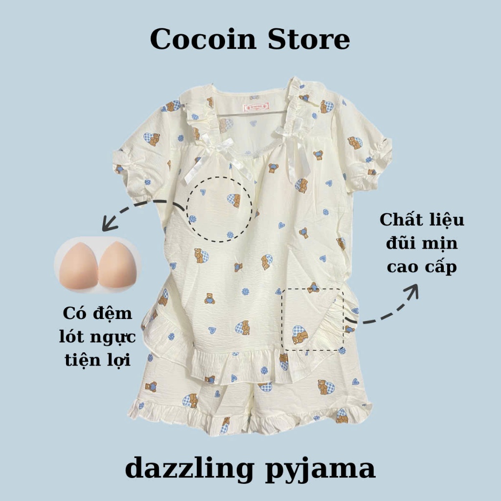 สั้น PYJAMA TEDDY BEAR PATTERN