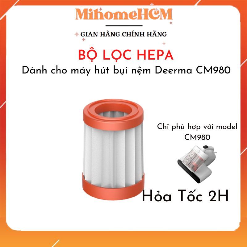 แผ่นกรอง HEPA ทดแทนสําหรับเครื่องดูดฝุ่นเตียงและที่นอน Deerma CM980