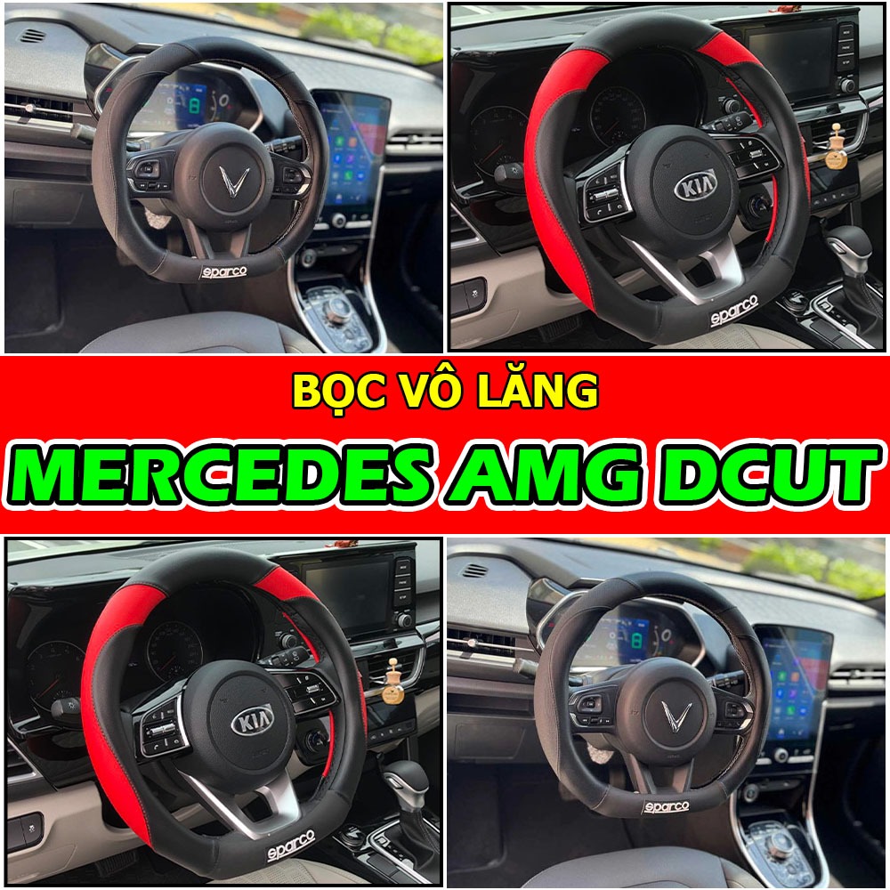 MERCEDES C300 AMG, E300 AMG, GLB 200 AMG, A35 AMG, A45 AMG DCUT ฝาครอบพวงมาลัยของแท้ SPARCO