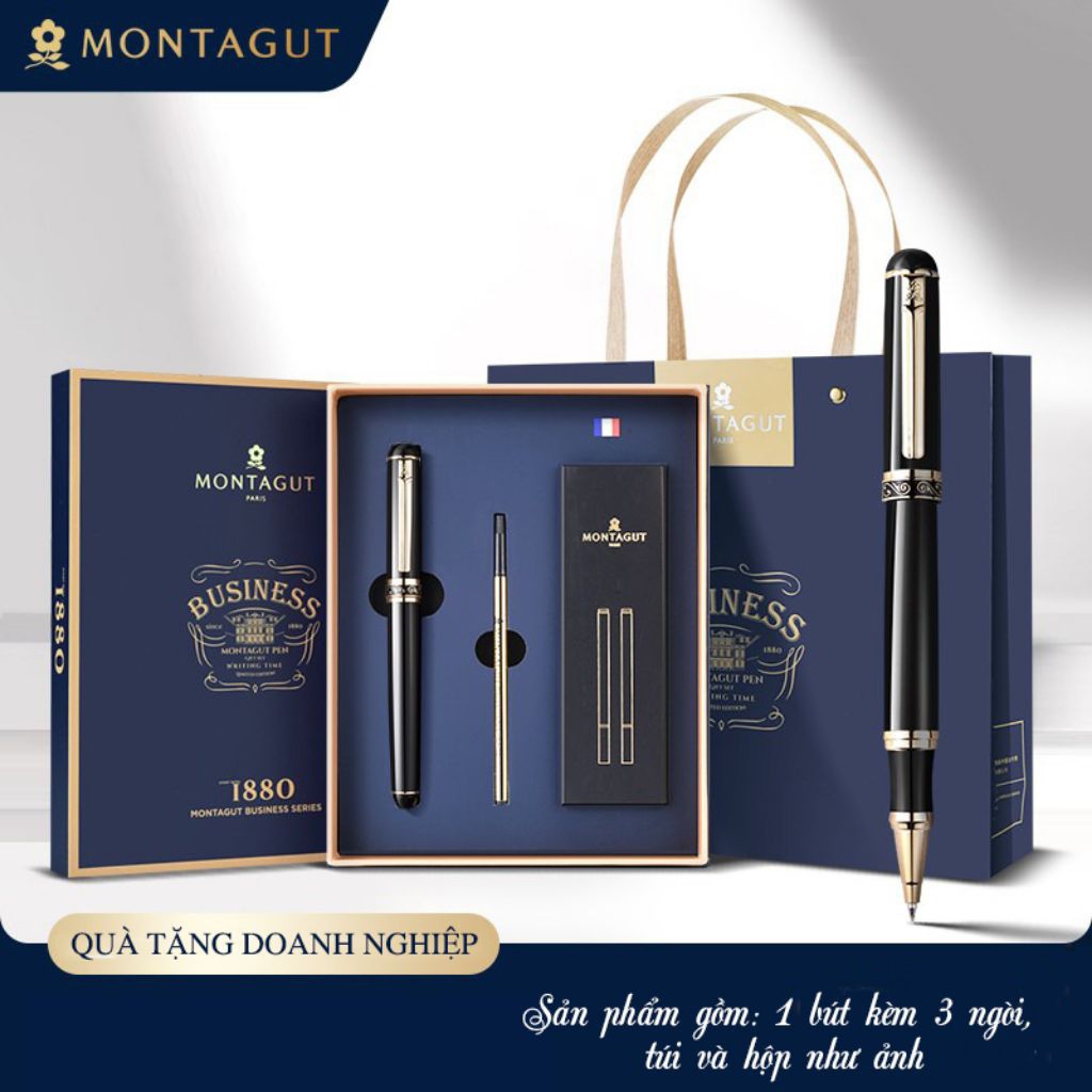 ปากกาลายเซ็นพรีเมี่ยม MONTAGUT 202 ขอชื่อสลักชื่อเป็นของขวัญสําหรับ Partners และ Businesses