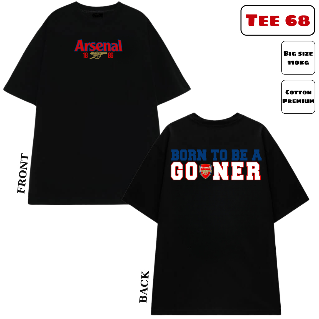 Arsenal Goeoner Full Player Local Brand Football T-shirt Tee 68 Cotton 100% Oversize Men Women