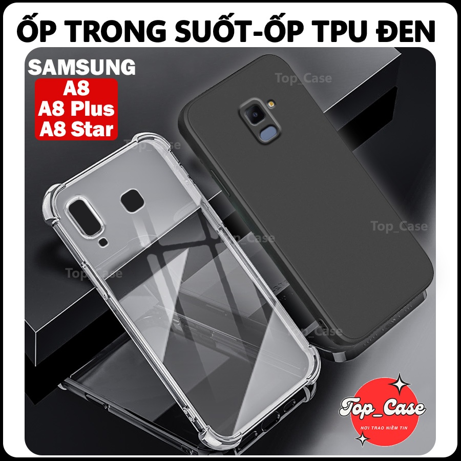 Samsung A8,A8 Plus,A8 Star กันกระแทก, โปร่งใส, เคสป้องกันกล้อง
