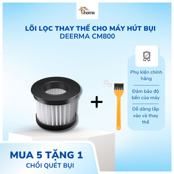 แผ่นกรอง HEPA Deerma CM800/CM810/CM818/CM900/CM919 ที่นอนเตียง เครื่องดูดฝุ่นโซฟา