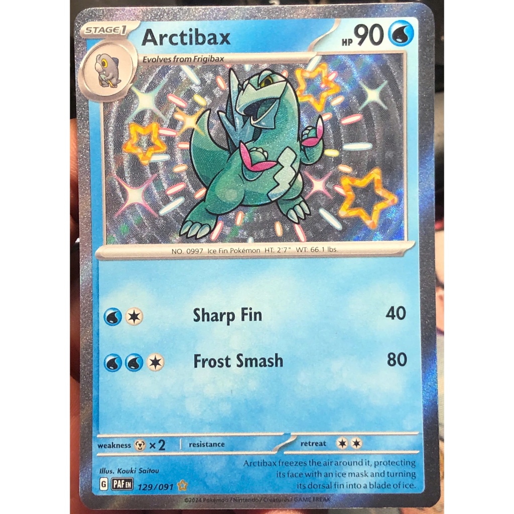 [KW2 Pokemon] [EN] การ์ด Arctibax - 129/091 - Shiny Rare