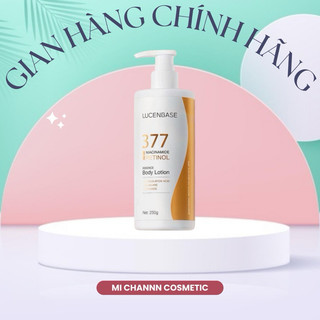 Sữa dưỡng thể 377 Niacinamide Retinol LUCENBASE hỗ trợ khóa ẩm làm sáng da