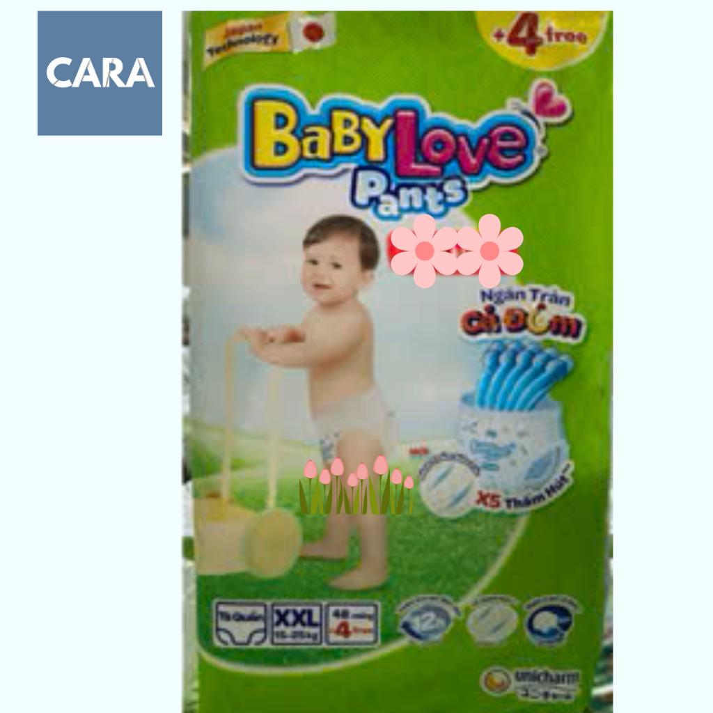 [SUPER CHEAP]BABY LOVE กางเกงผ้าอ้อม M48/L48/XL48/XXL48 /XXXL 33 ชิ้น ฟรี 4 ชิ้น ผ้าอ้อม Babylove