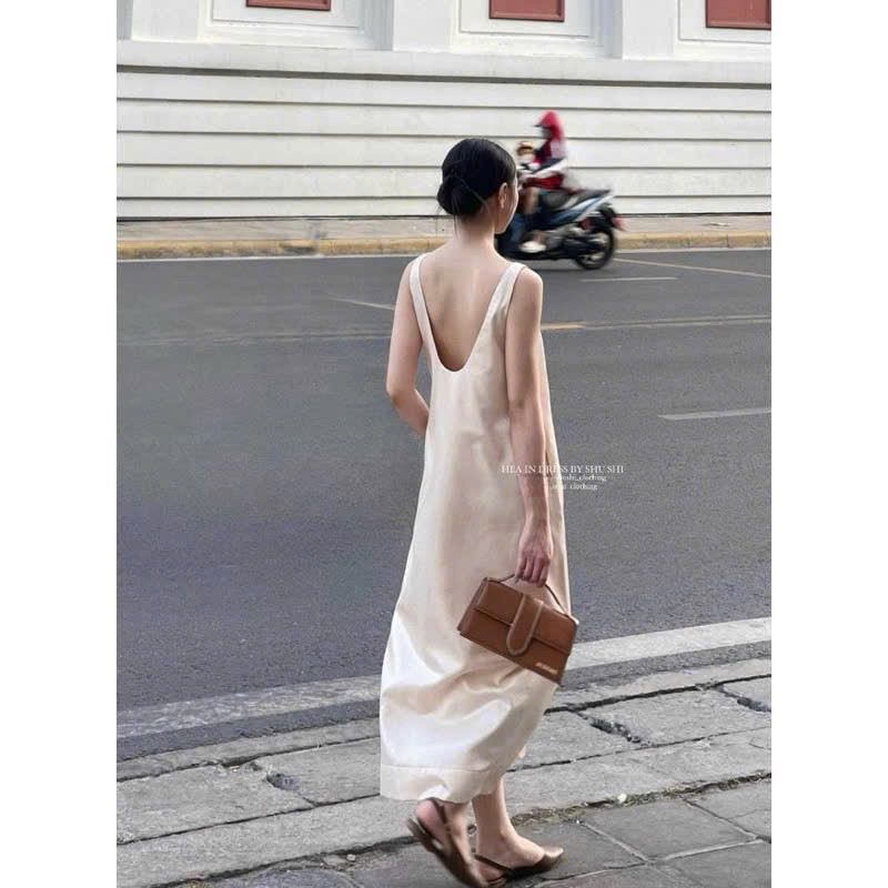 Hea IN DRESS - Tafta Swing DRESS เว้าหลัง (ภาพเดิม)