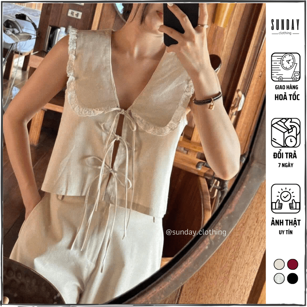 Hilary Top - เสื้อผ้าวันอาทิตย์ AO067
