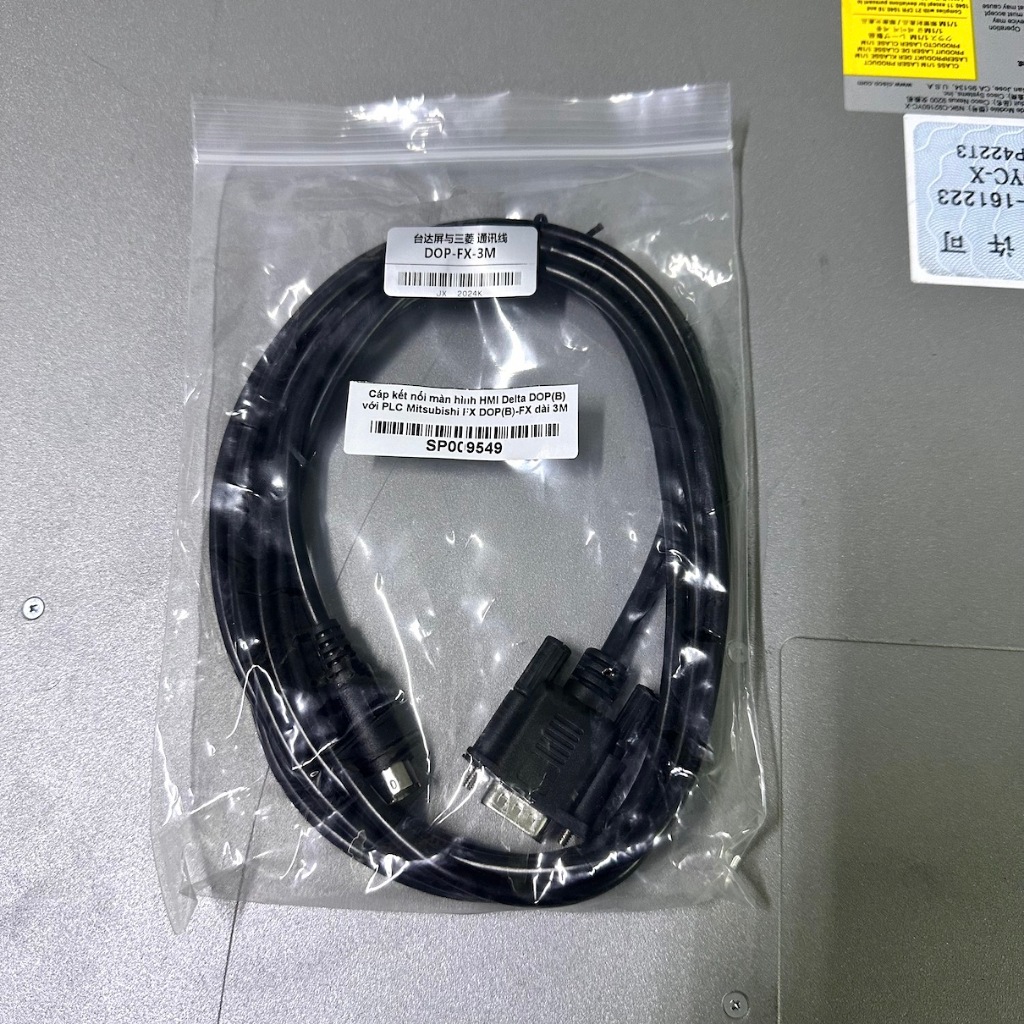 สายเคเบิลเชื่อมต่อหน้าจอ HMI Delta DOP(B) เป็นหน้าจอ Mitsubishi FX DOP(B)-FX PLC ยาว 3M