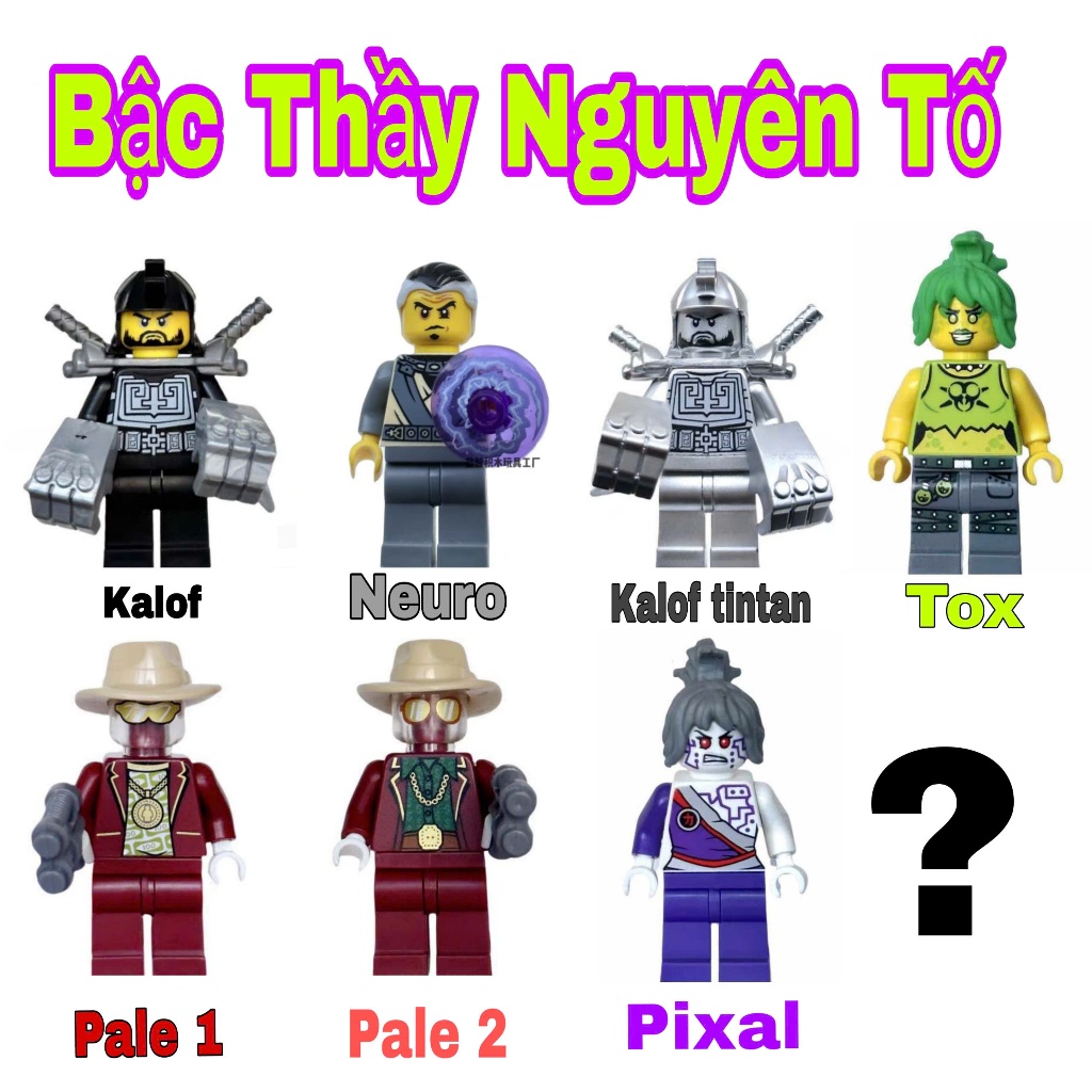 Minifigus Ninjago ของเล่นประกอบคนร้าย Kalof Elemental Master - Neuro - 10 ชิ้น