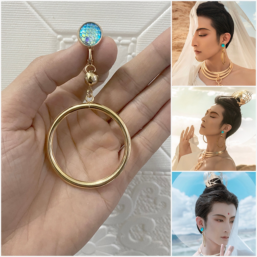 ต่างหูตุนหวงสไตล์โบโฮ 1 คู่คอสเพลย์การเดินทางในฝันน้อยเพื่อนิพพาน NL1175