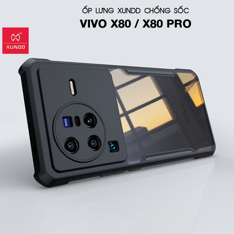 XUNDD เคส Vivo X80 / X80 Pro - กันกระแทก ด้านหลังใส ขอบ TPU