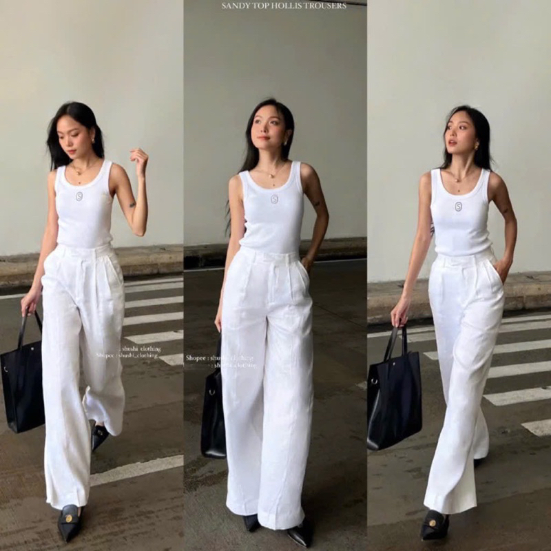 Hollis Pants - กางเกงลินินดาวน์คุณภาพสูง (รูปถ่ายเดิม)