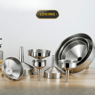 (Không kèm tấm lọc) Phễu rót rượu, đổ dầu nhớt dung dịch, chất lỏng bằng Inox 304 cao cấp - LOKING