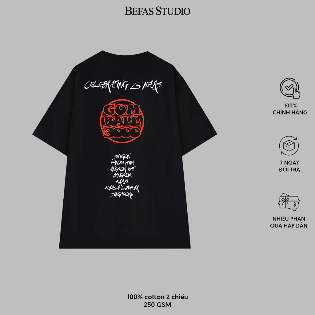 เสื้อยืด Gumball3000 สายกอนสู่สิงคโปร์ 2024 ROUTE - เสื้อยืด Gumball 3000 Pha Ke