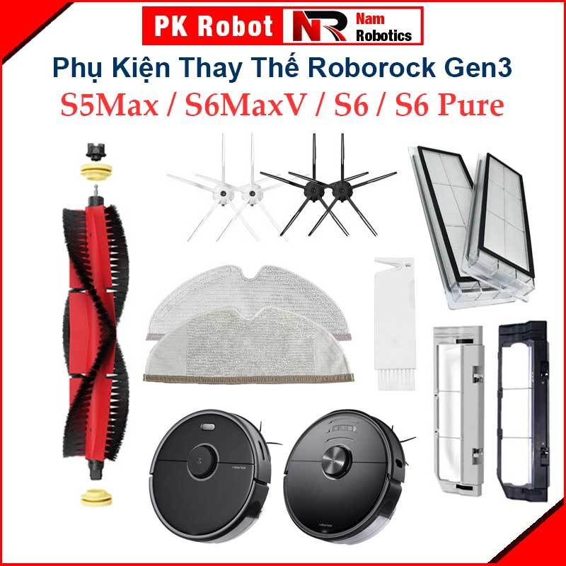 อุปกรณ์เสริมทดแทนสําหรับหุ่นยนต์ Roborock Gen3, Roborock S5 Max, S6 MaxV, S6, S6 Pure. แปรงลูกกลิ้ง 