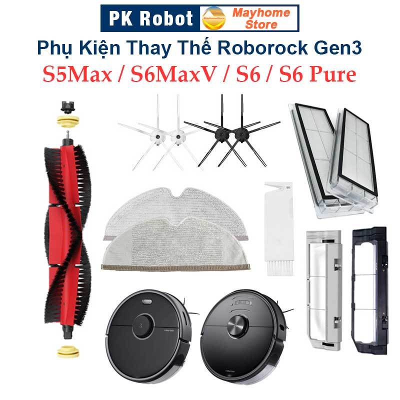 อุปกรณ์เสริมทดแทนสําหรับหุ่นยนต์ Roborock Gen3, Roborock S5 Max, S6 MaxV, S6, S6 Pure. แปรงลูกกลิ้ง 