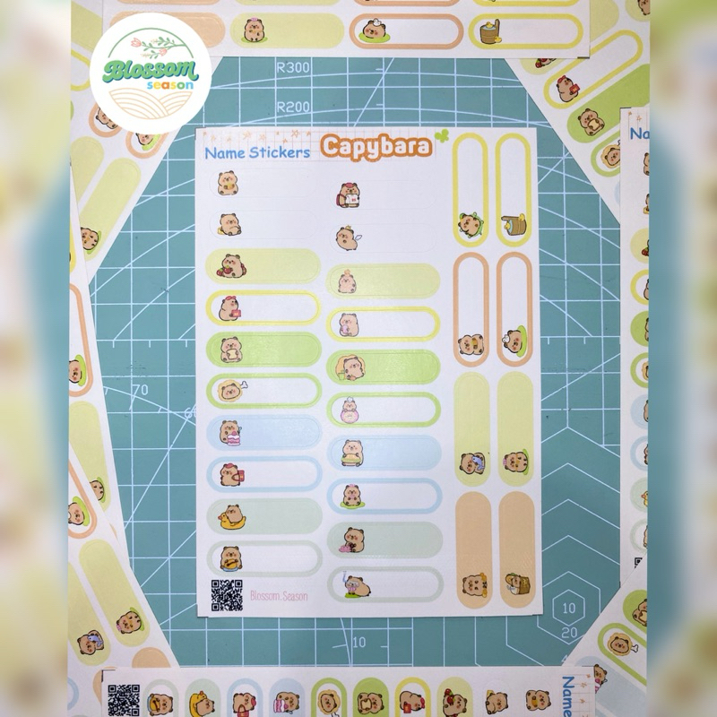 [NAME STICKER] Capybara mini size NAME STICKER | ฤดูกาลดอก
