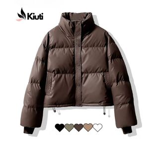 Áo phao nữ vải da hàng Loại 1 [BẢO HÀNH 2 NĂM] KIUTI áo khoác phao nữ mùa đông basic đẹp Áo da nữ