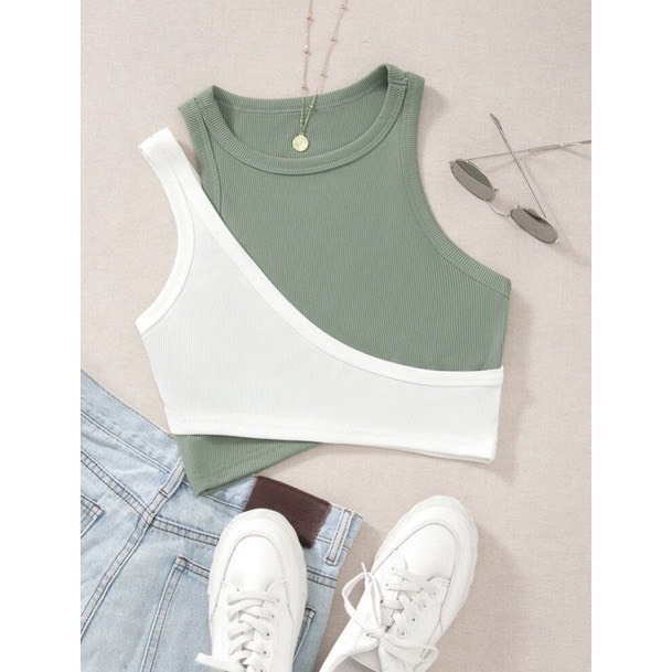 TAYLOR TOP - Y2K ไม่ซ้ําใคร เสื้อกล้าม 2 สี TOP crop TOP