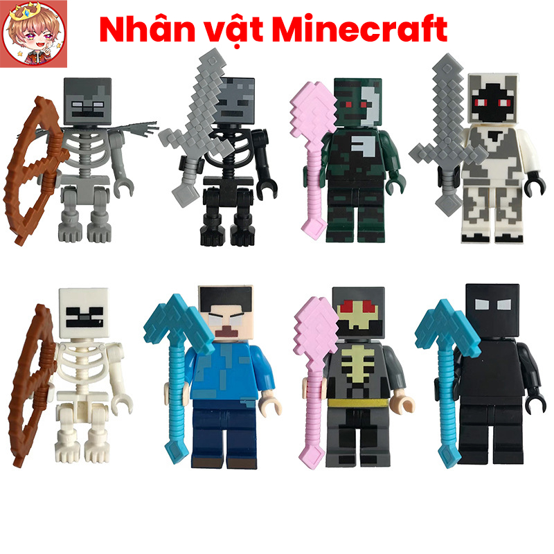 ตัวร้าย Minecraft Herobrine พร้อมอุปกรณ์เสริม - โมเดล - ของเล่น