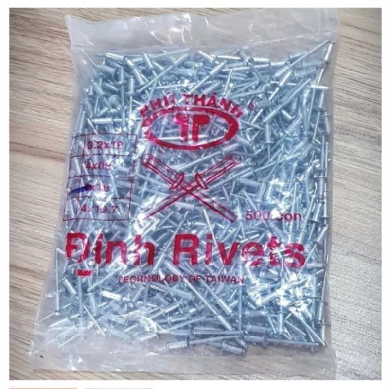 [ภาพจริง] [ของแท้] Rive Aluminium 3.2x10mm-4x10mm แพ็ค 500 ชิ้น - หมุดราคาถูก