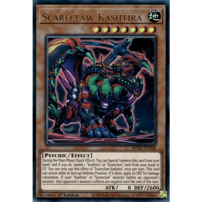 YMS - [การ์ด Yugioh] - [TCG-UK] - MP24-EN168 - Scareclaw Kashtira - Ultra Rare 1st Edition
