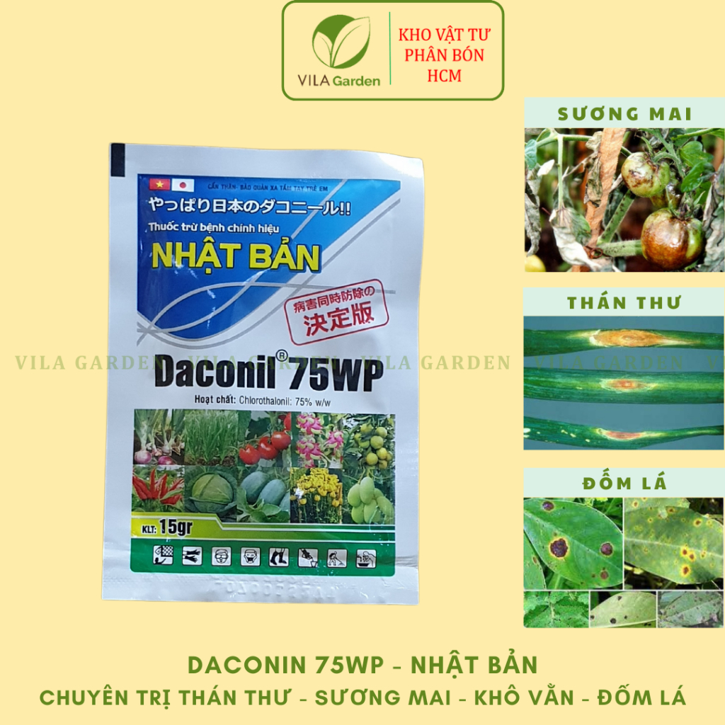 สารกําจัดศัตรูพืชญี่ปุ่น DACONIL 75WP 15g (VILA Garden)