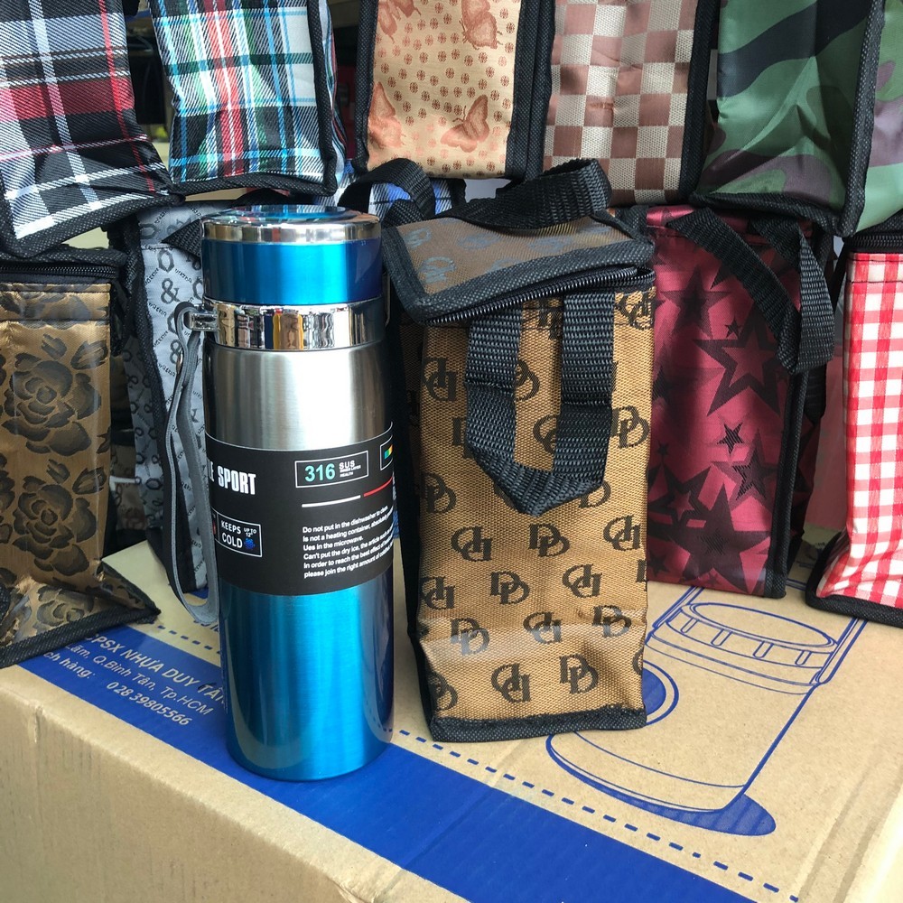 0.8L Bag - 0.8L Thermos Bottle Dimensions D10 x W10 X C21 - ลายโบรเคด จัดส่งแบบสุ่ม
