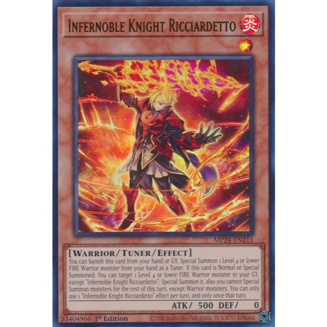 YMS - [Yugioh Card] - [TCG-UK] - MP24-EN211 - Infernoble Knight Ricciardetto - Ultra Rare 1st Editio
